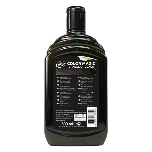 Полироль для кузова с восстановлением цвета Turtle Wax Color Magic Black черная 500 мл 52708 52708 фото