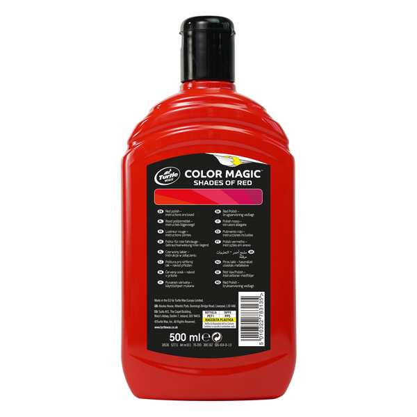 Полироль для кузова с восстановлением цвета Turtle Wax Color Magic Red красная 500 мл 52711 52711 фото