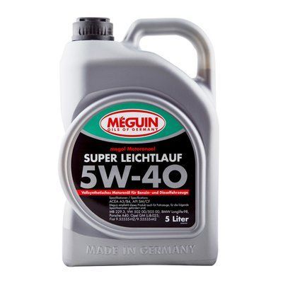 Олива моторна Meguin SUPER LEICHTLAUF SAE 5W-40 5 л 4809 4809 фото
