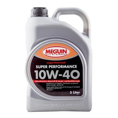 Олива моторна Meguin SUPER PERFORMANCE SAE 10W-40 5 л 4365 4365 фото