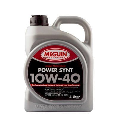 Олива моторна Meguin POWER SYNT SAE 10W-40 4 л 4364 4364 фото