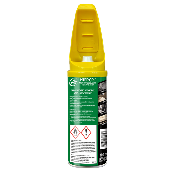 Суха хімчистка текстилю з нейтралізатором запахів зі щіткою Turtle Wax INTERIOR 1 400 мл 52799 52799 фото