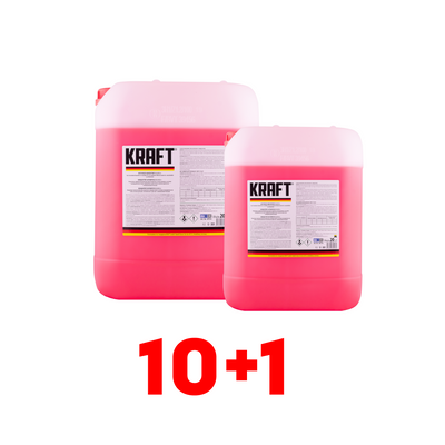 Антифриз готовый -35 KRAFT G12/G12+(красный)20л KF111 10шт+подар. Антифриз готовый -35 KRAFTG12/G12+(красный)20л KF111 KFPR5 KFPR5 фото